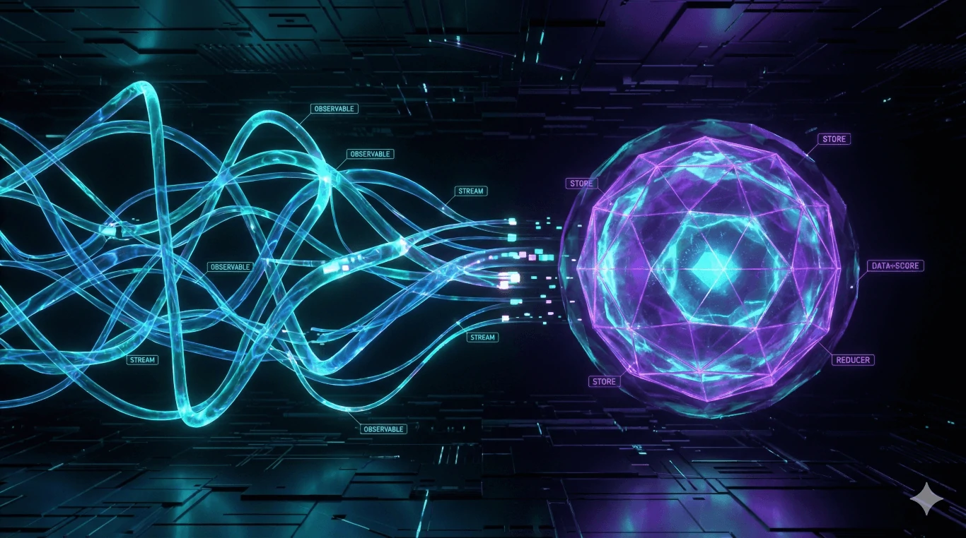 Hero image for RxJS vs Redux state management article